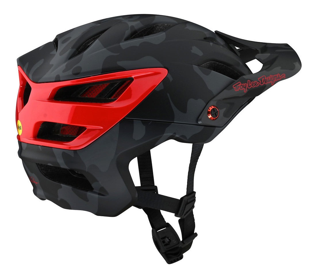 Casco Troy Lee Designs A3 con Mips Camo Gray / Red